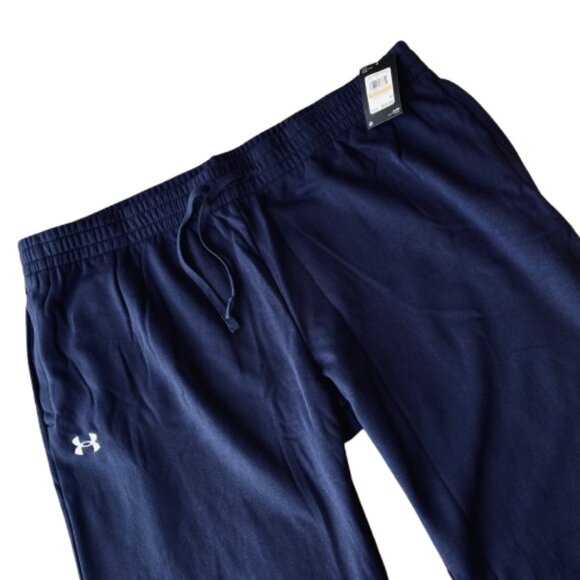 Under Armour Rival Fleece Sweatpants Straight Leg Men's 4XL TALL Midnight Navy - Picture 3 of 8
